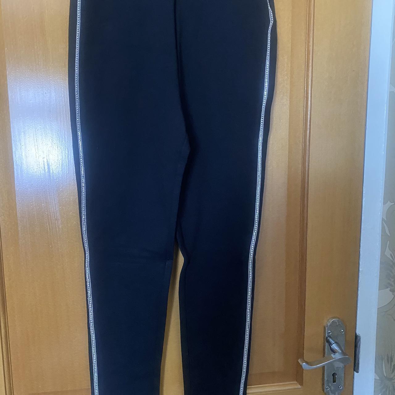 Zara high rise leggings with diamanté detail size... Depop