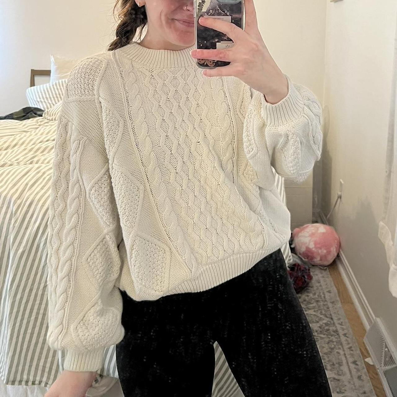 The perfect Rory Gilmore cable knit sweater by... - Depop