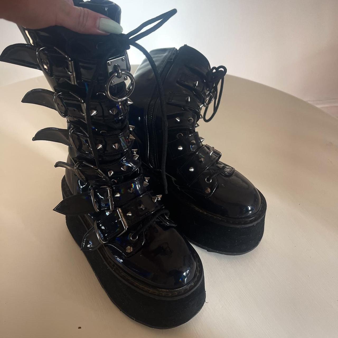 demonia velvet boots