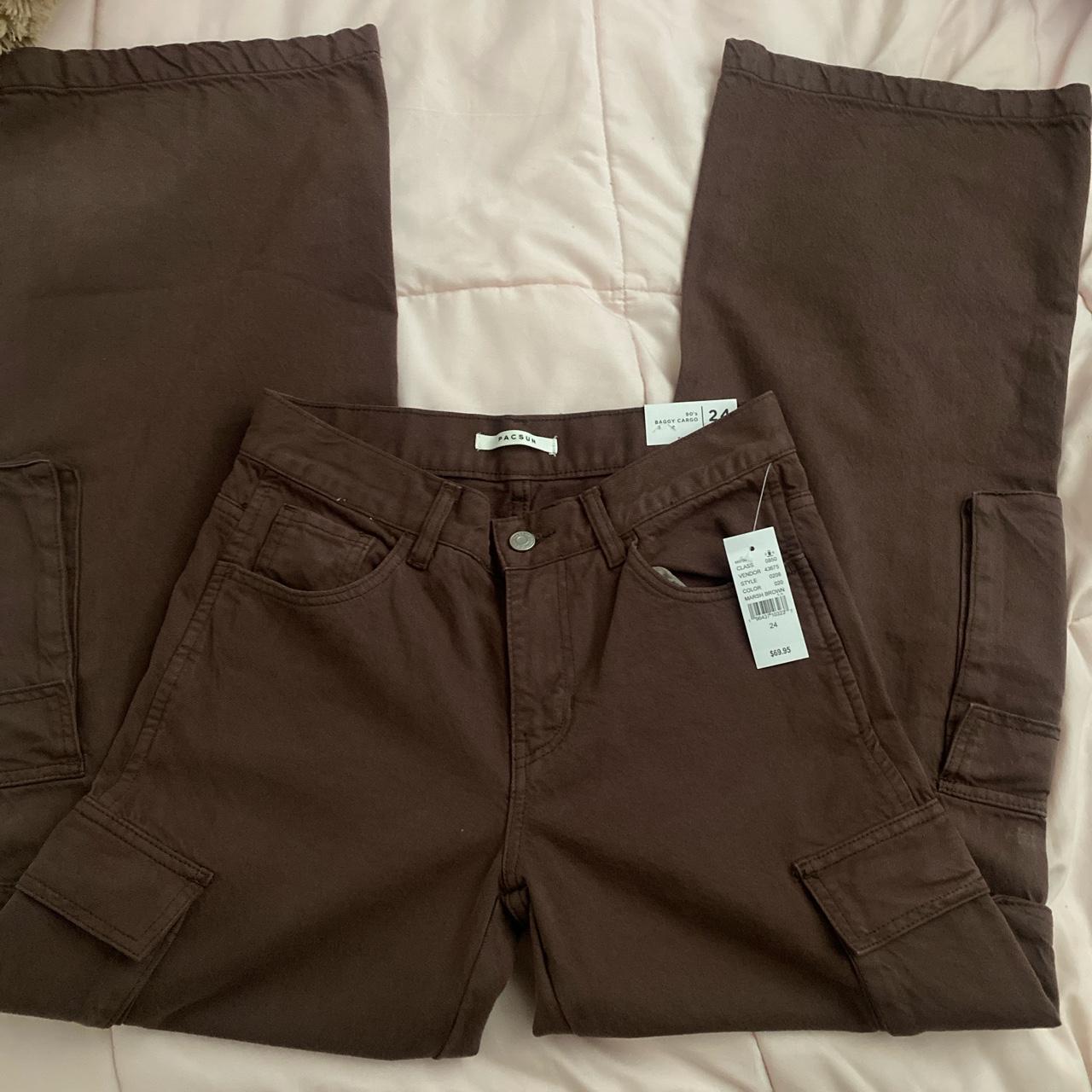 Pacsun Brown Cargo pants/jeans Never Depop