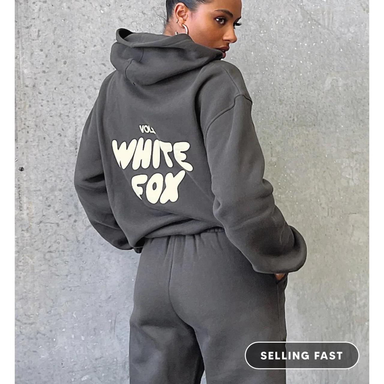 White Fox Offstage Hoodie in Shadow Slight bleach... - Depop