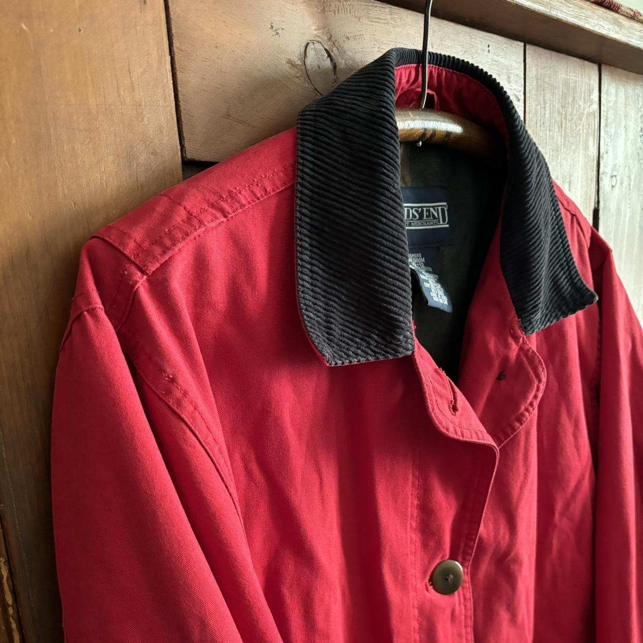 Lands End Chore Coat cherry red chore coat // lands... Depop