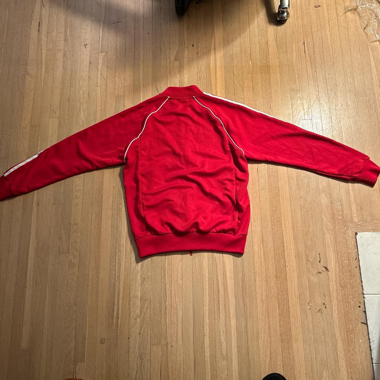 Red & White Adidas Tracksuit Jacket adidas... Depop