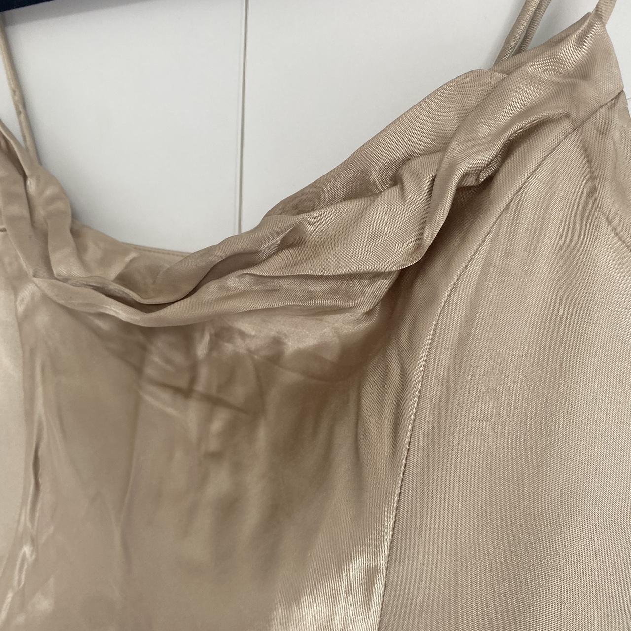 Zara Beige Satin Corset Top UK S. worn a couple of... - Depop