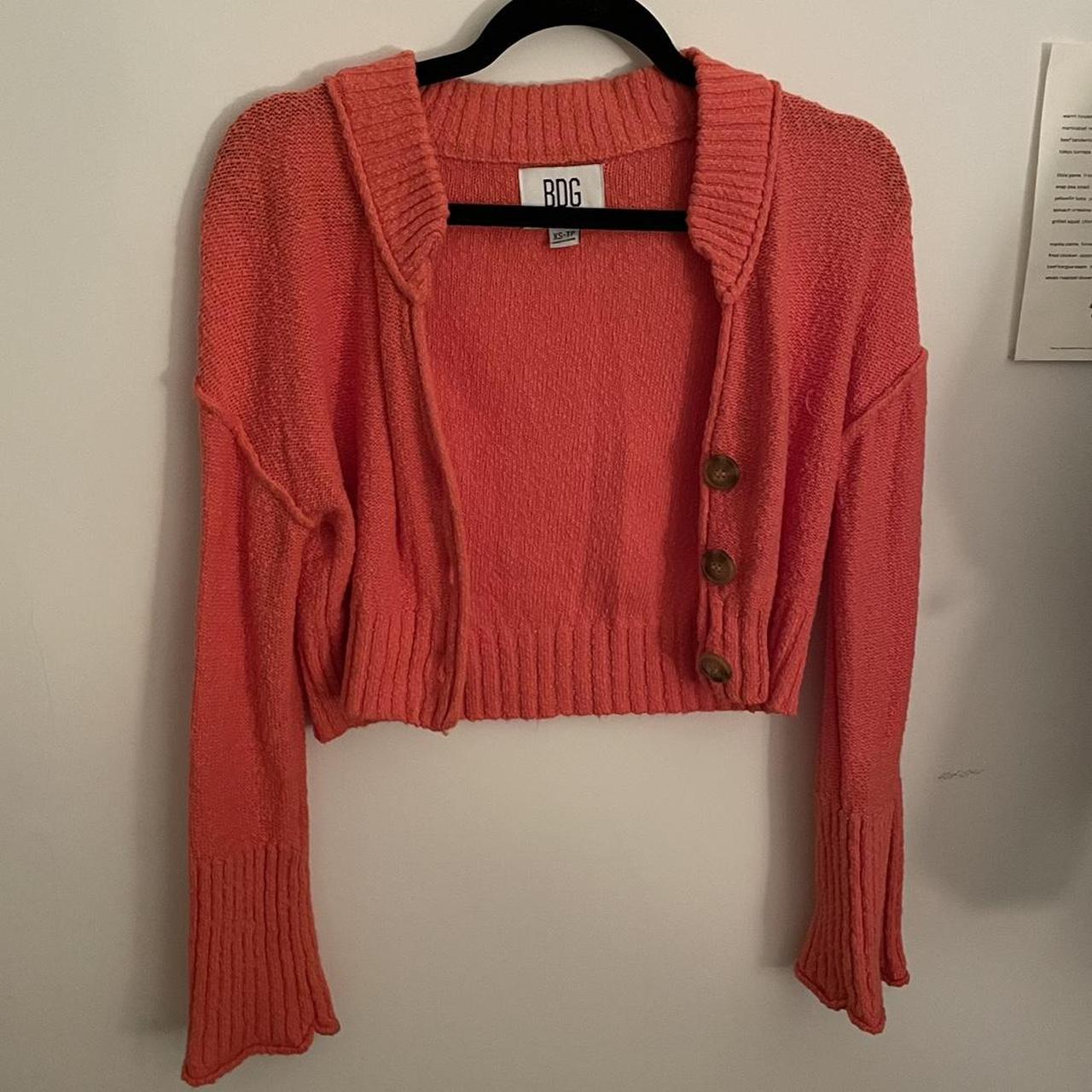 Urban Outfitters Women's Orange and Red Cardigan (2)