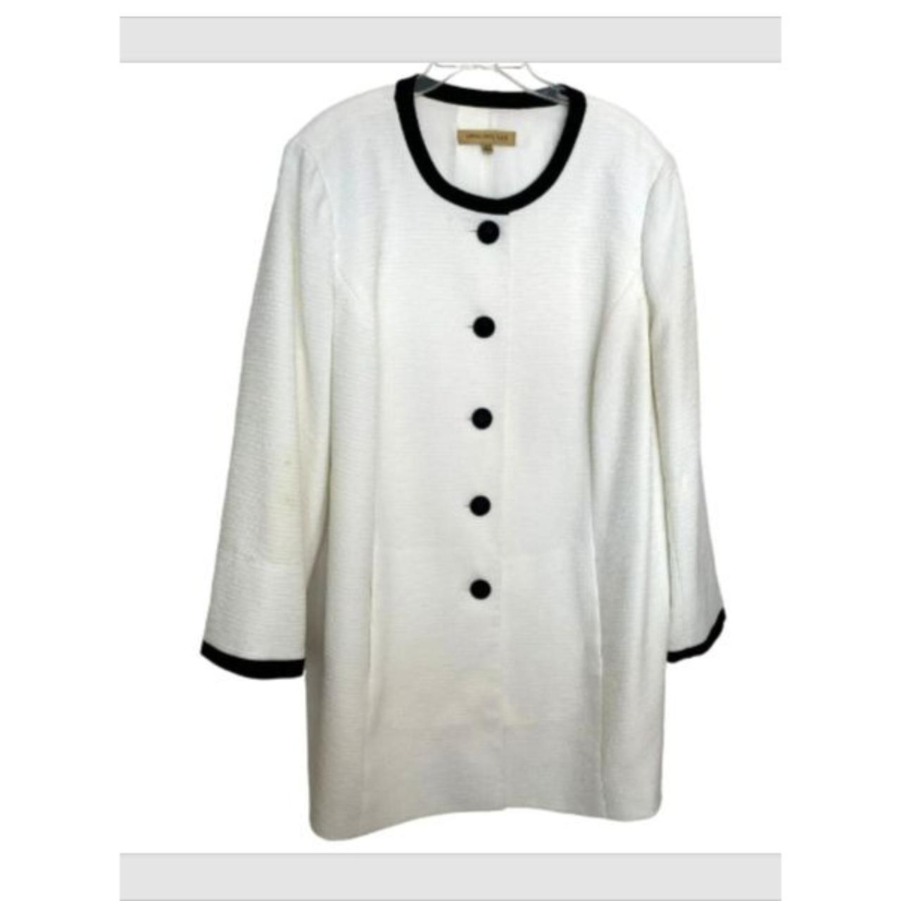 Albert Nipon Women's Blazer Jacket - White/Black … - image 1