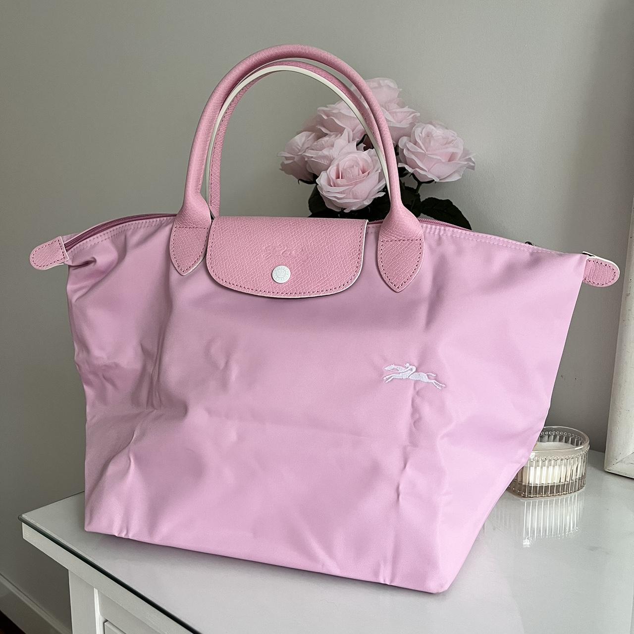 Pink Le Pliage Longchamp purse Large and in a... Depop