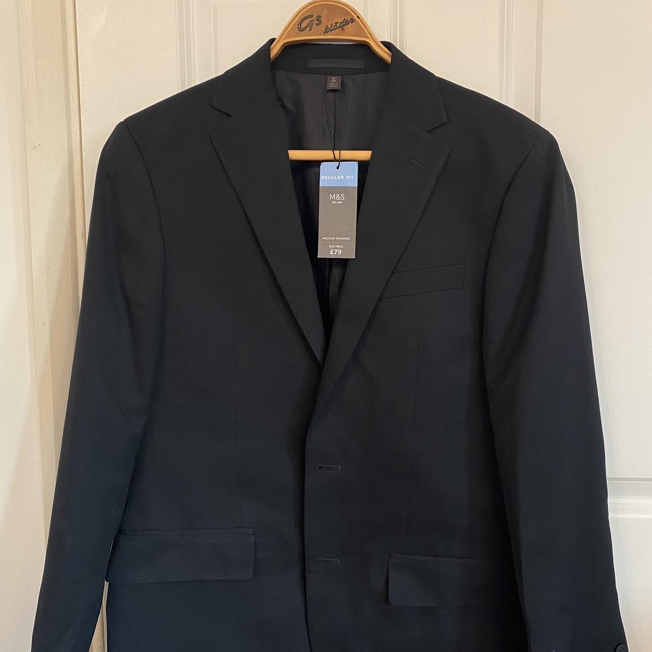 M&S Navy Suit Jacket Worn once, perfect... - Depop