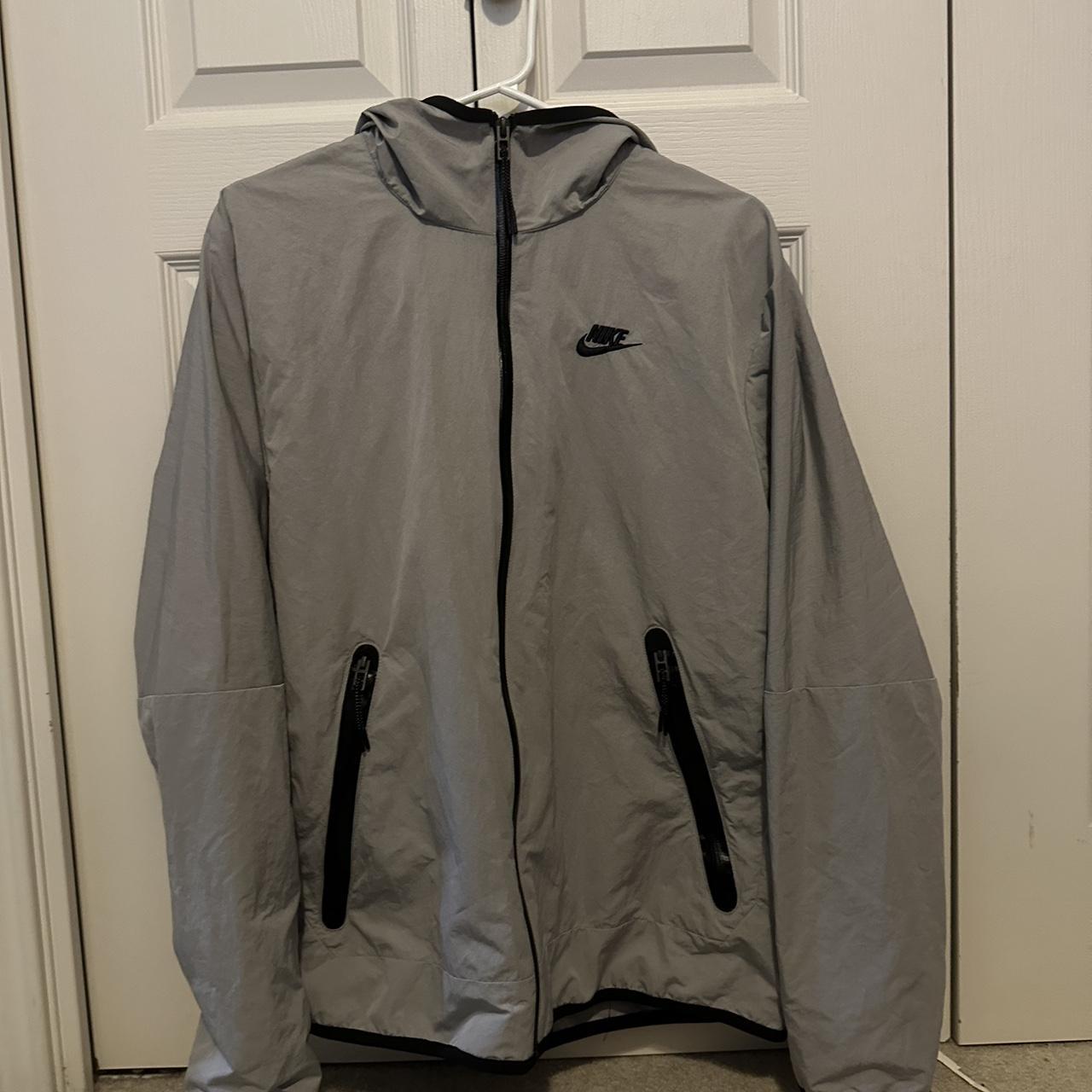 Nike tech woven reflective jacket size:... - Depop