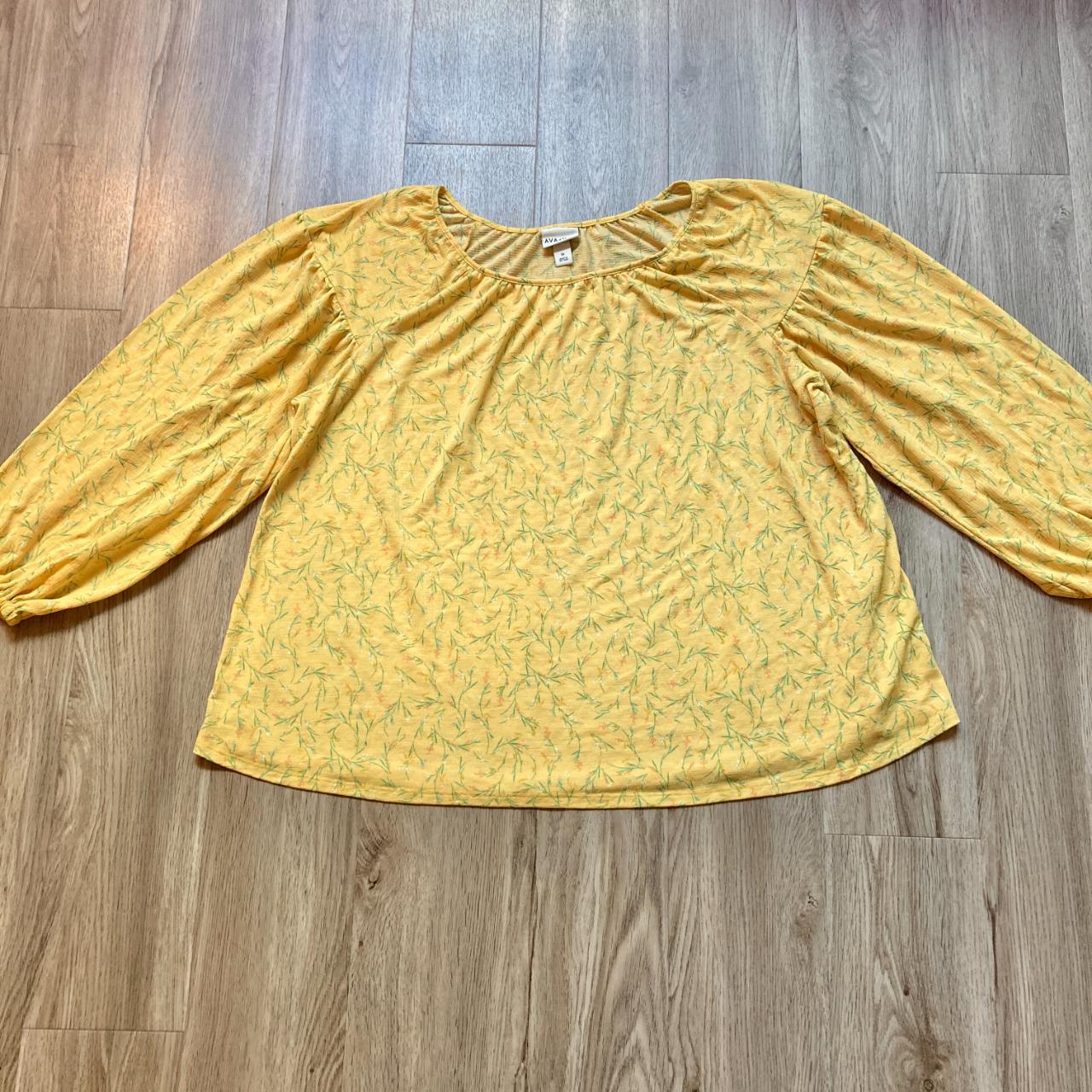 Ava And Viv Womens Yellow Blouse Depop 3964