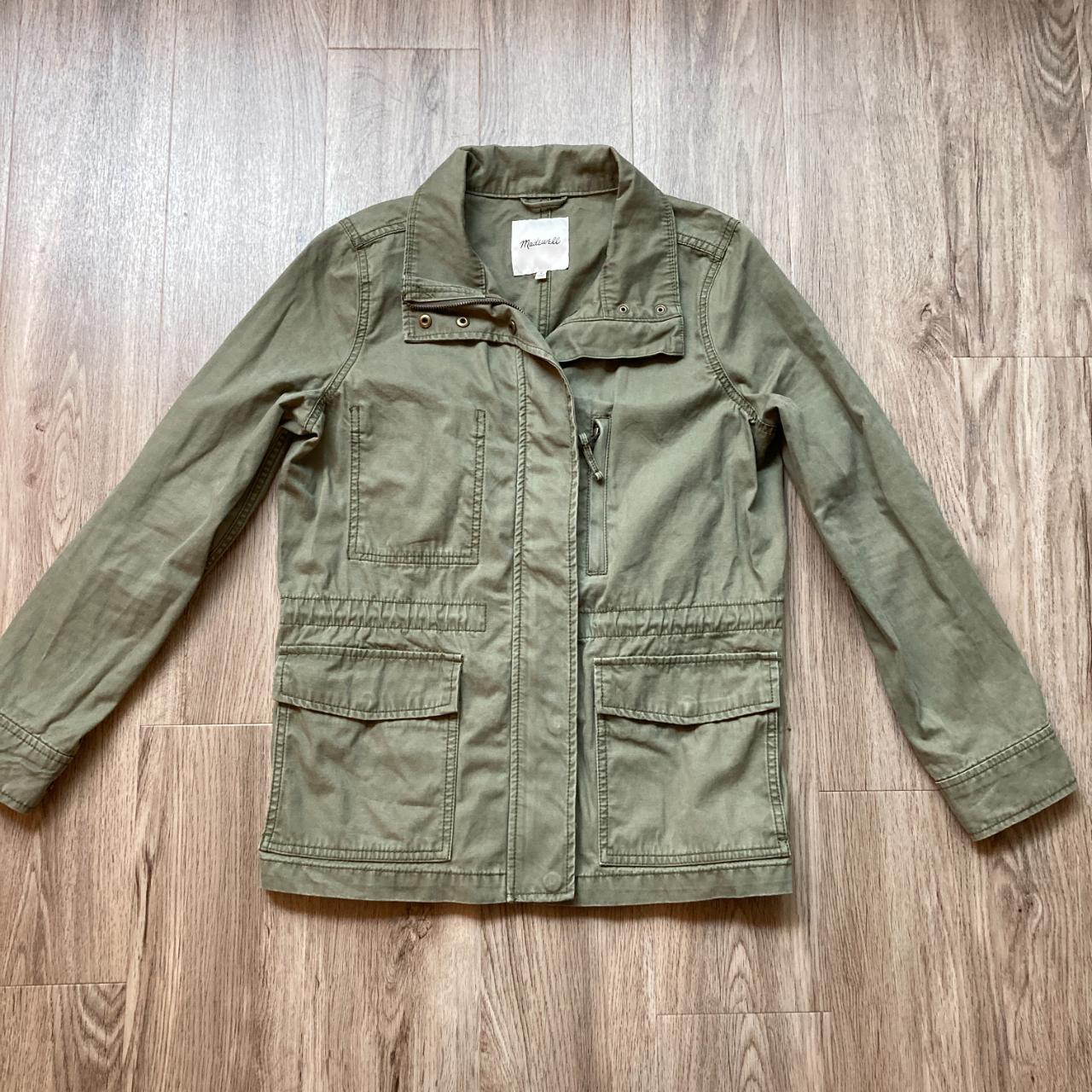 Madewell Olive Green Passage Utility Jacket Size M;... - Depop