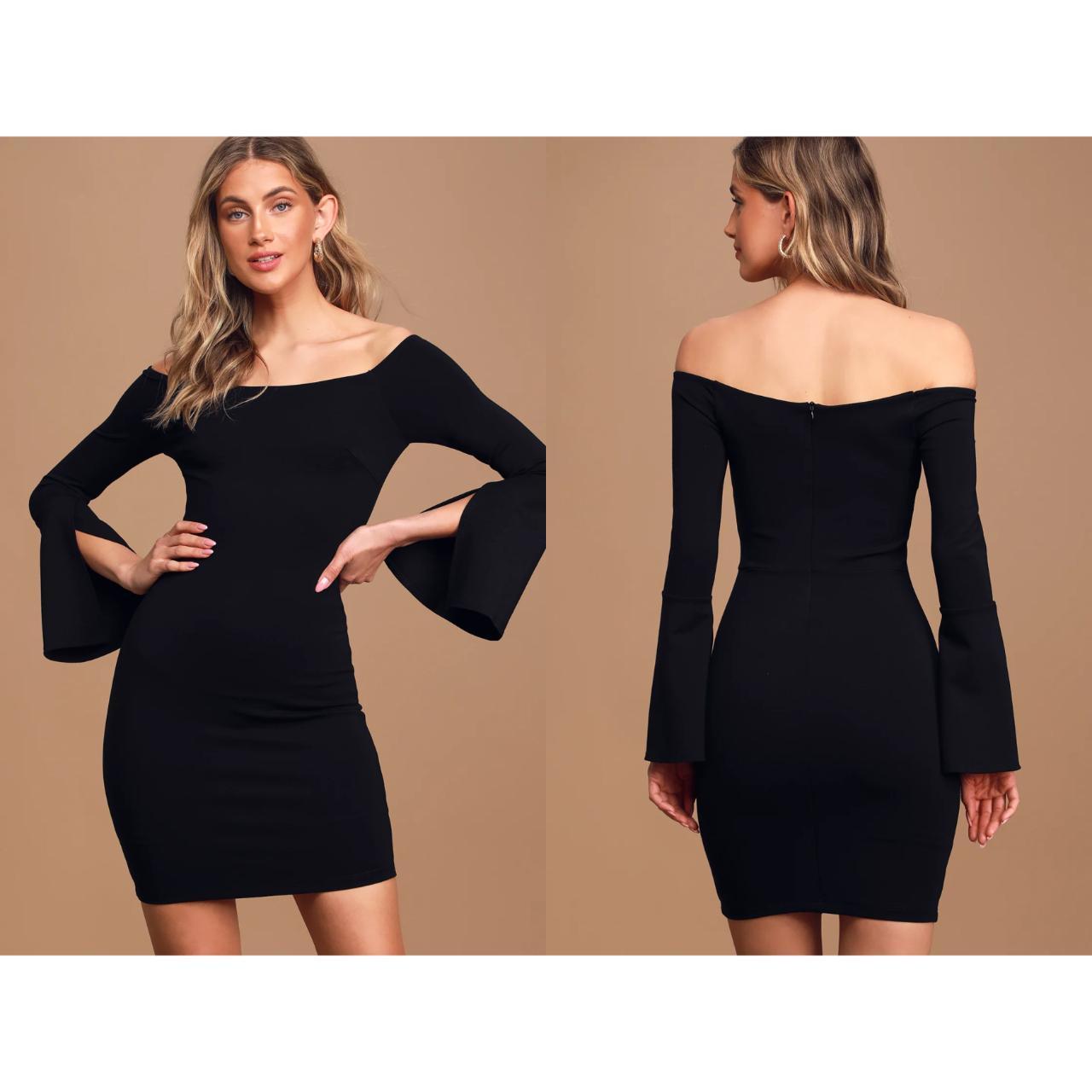 Lulus Women's Black Dress Depop