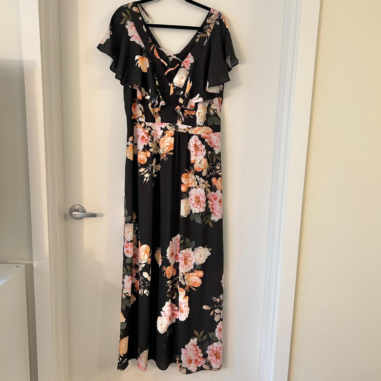 City chic v outlet neck maxi dress