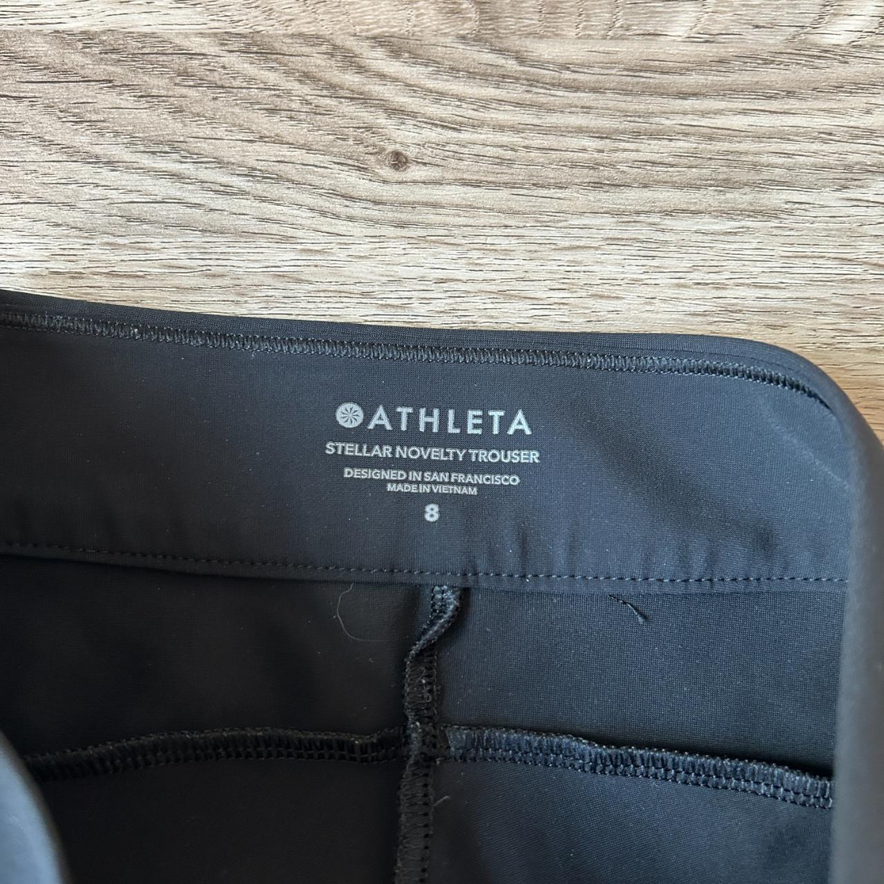 Athleta Stellar Novelty Trouser Pant Black Size 8; - Depop