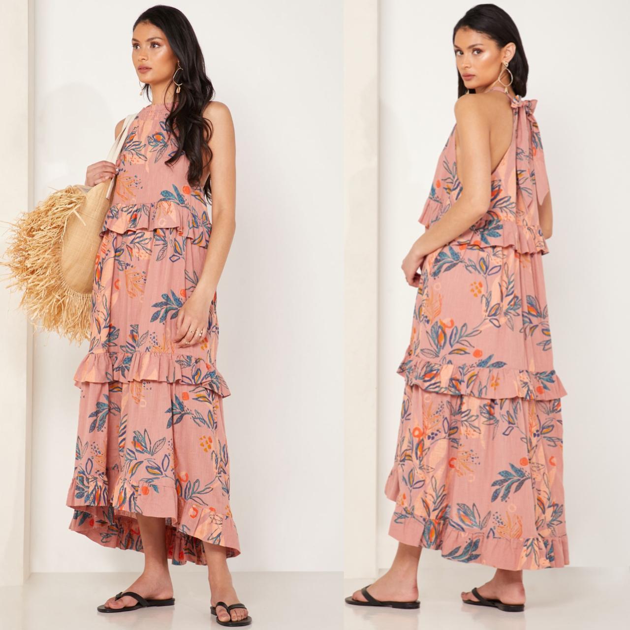 Free people anita discount cotton printed maxi dress