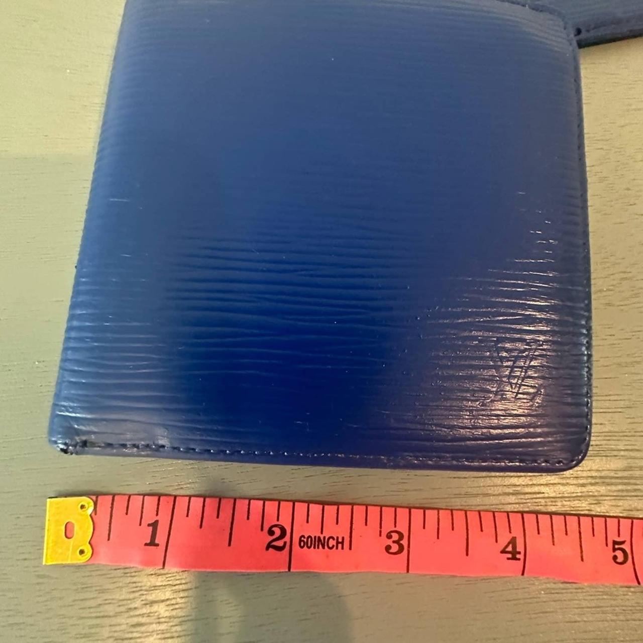 LOUIS VUITTON Marco Blue Epi Leather BiFold - Depop