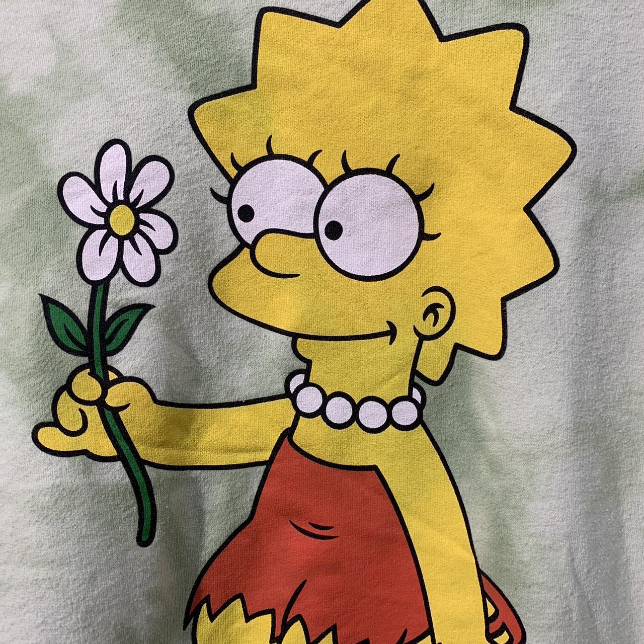 Lisa Simpson green multicolor Large sweater w/ front... - Depop