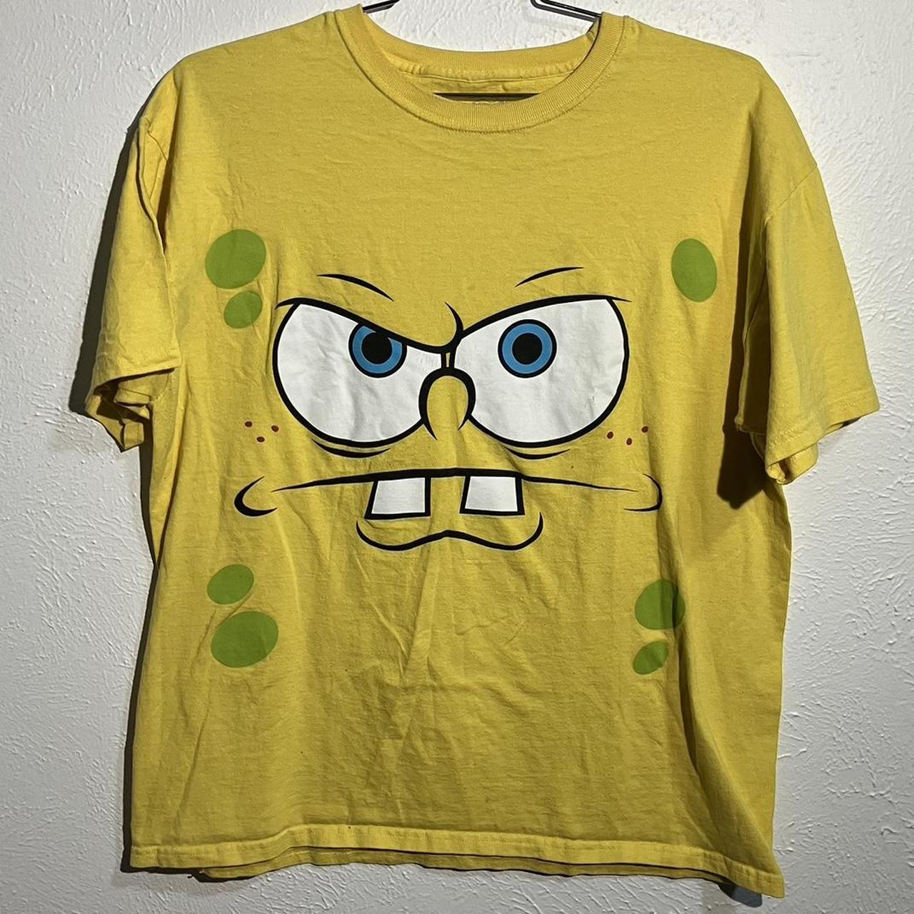 2011 SpongeBob SquarePants AOP Large yellow tee - Depop