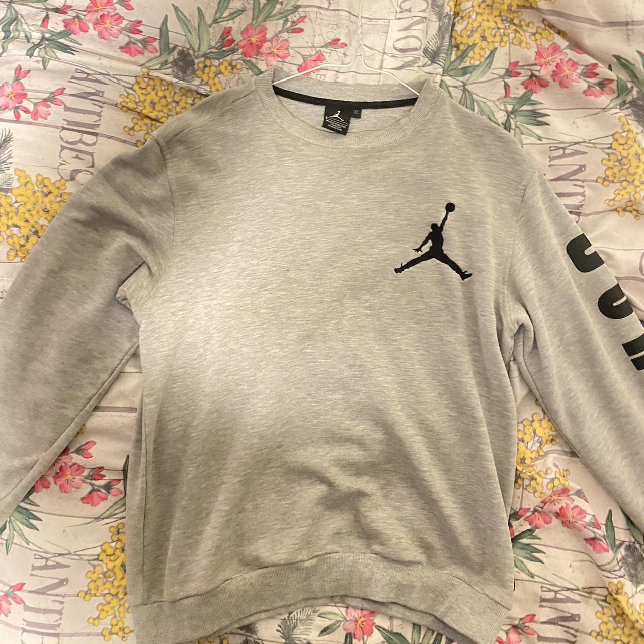 Grey Jordan Jumper Depop