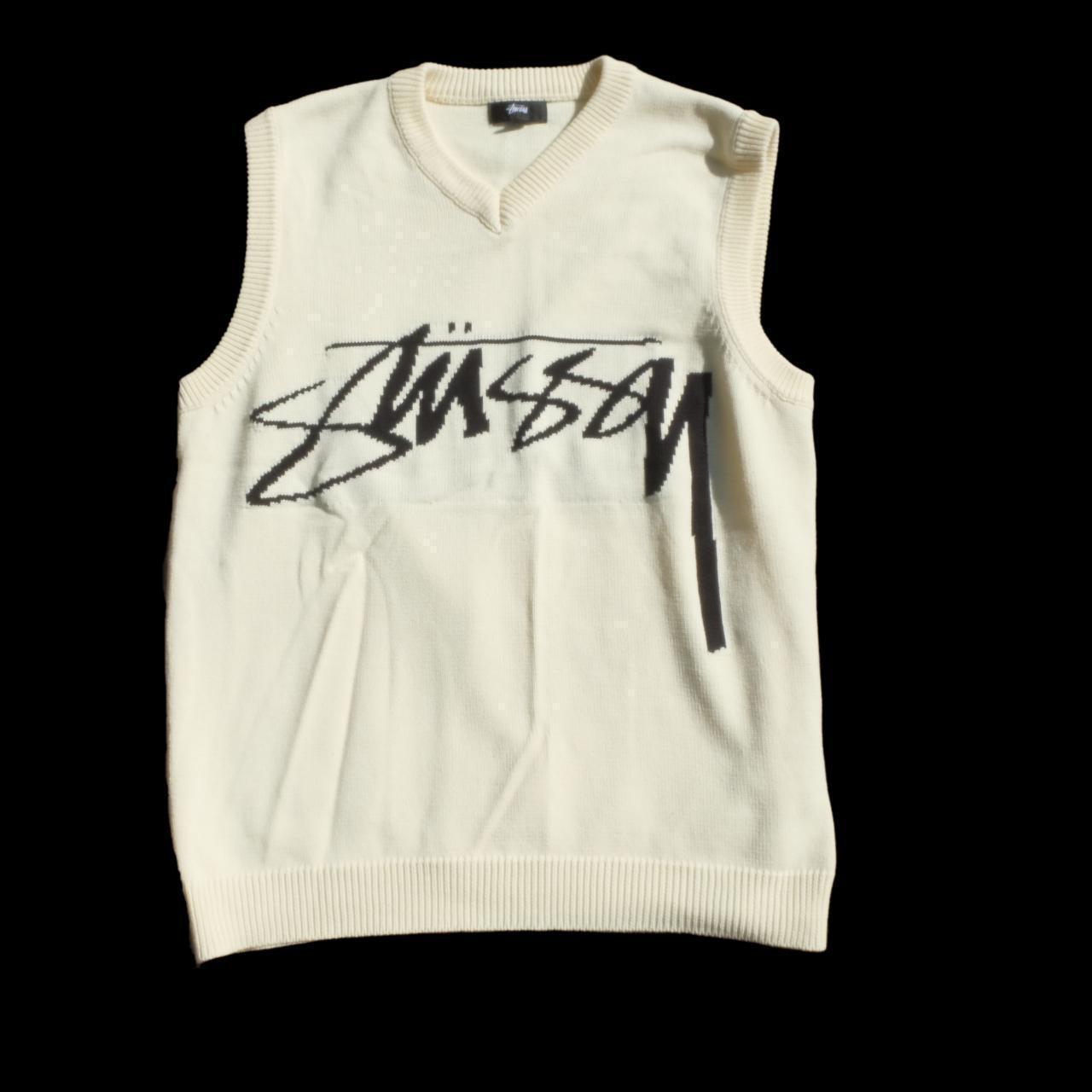 Stussy - Stacked Sweater Vest - Dark Navy | available at LCD