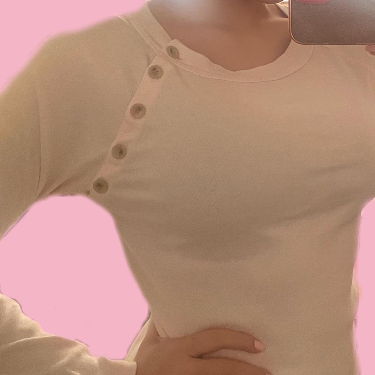 Banana Republic Women's Pink and Tan Blouse