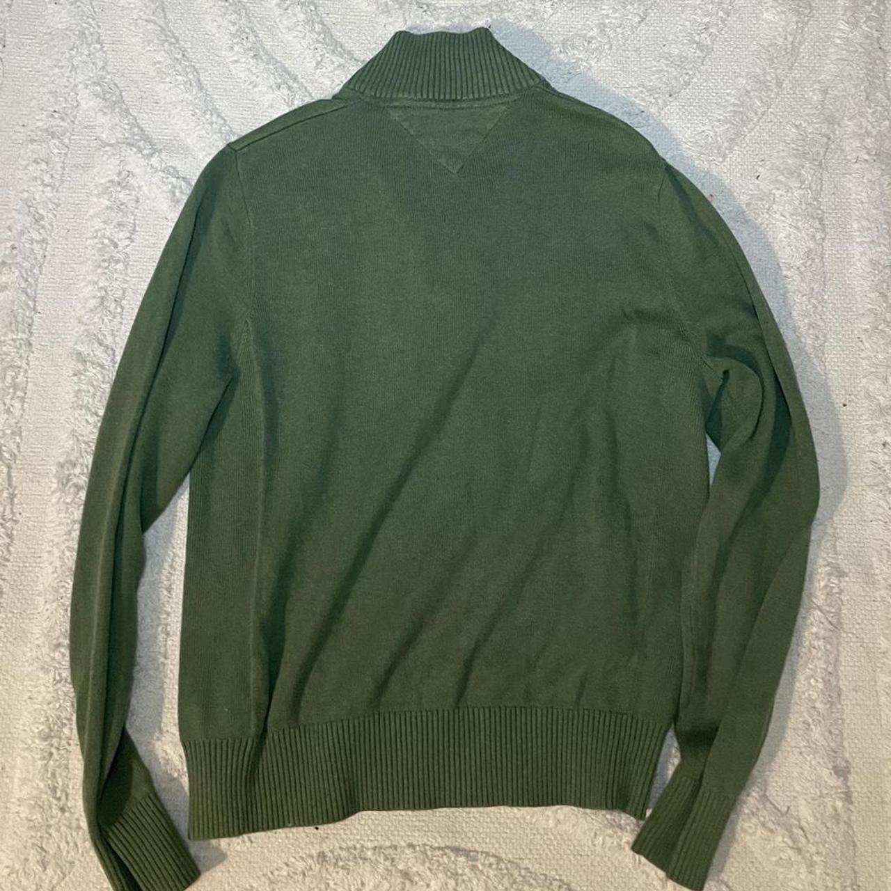 Tommy hilfiger green sweater size small shipping... - Depop