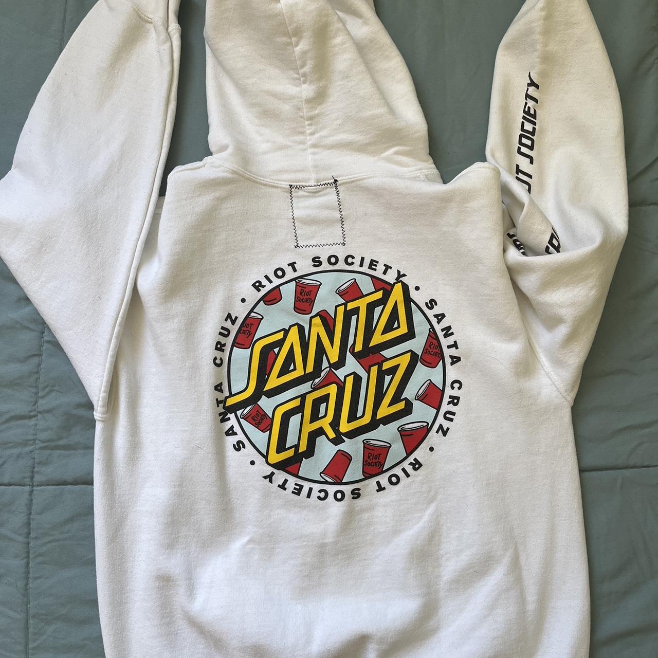 RIOT SOCIETY X SANTA CRUZ HOODIE CONDITION LIKE Depop