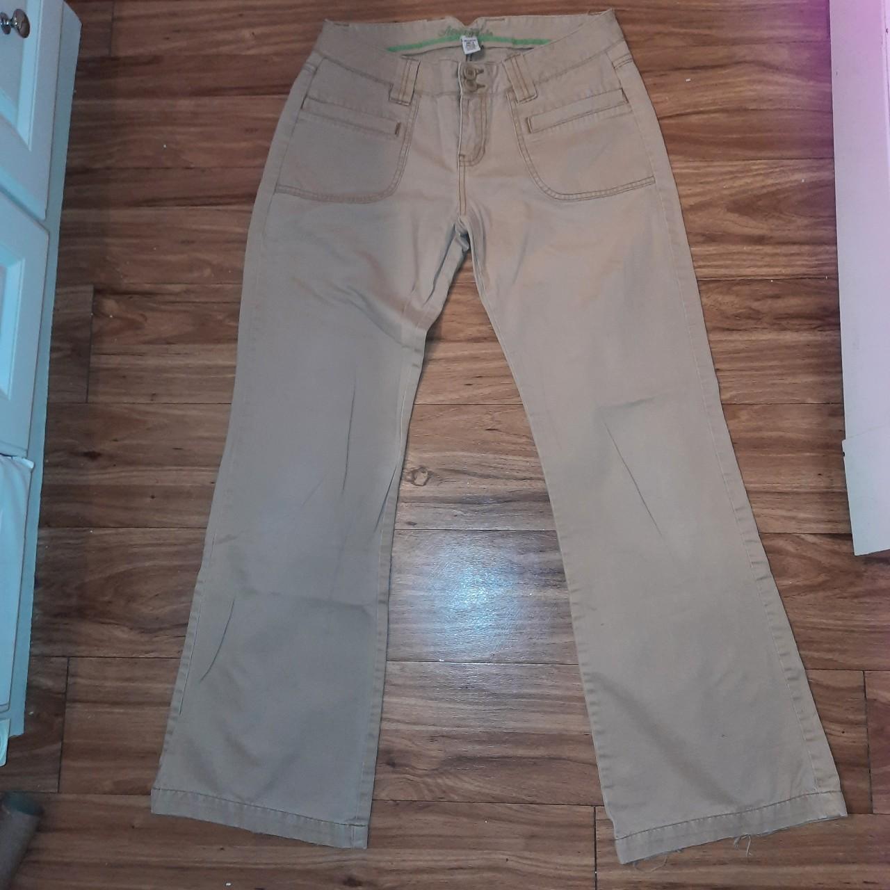 Aeropostale Tan Pants / uniform pants Size 2 - Depop