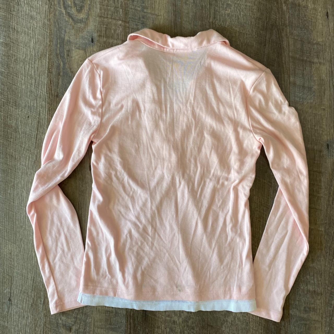 Cato Women's Pink and White Shirt | Depop