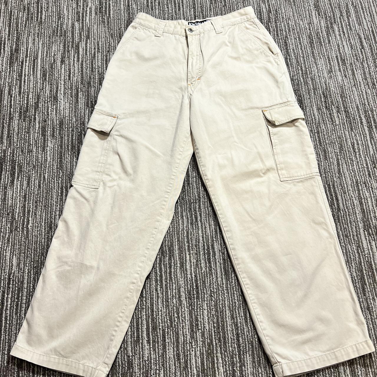 90s kikwear cargo pants 32x30 10 inch leg | Depop
