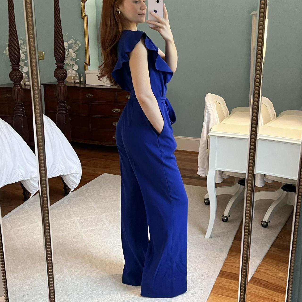 Tahari Cobalt Blue Jumpsuit size 4