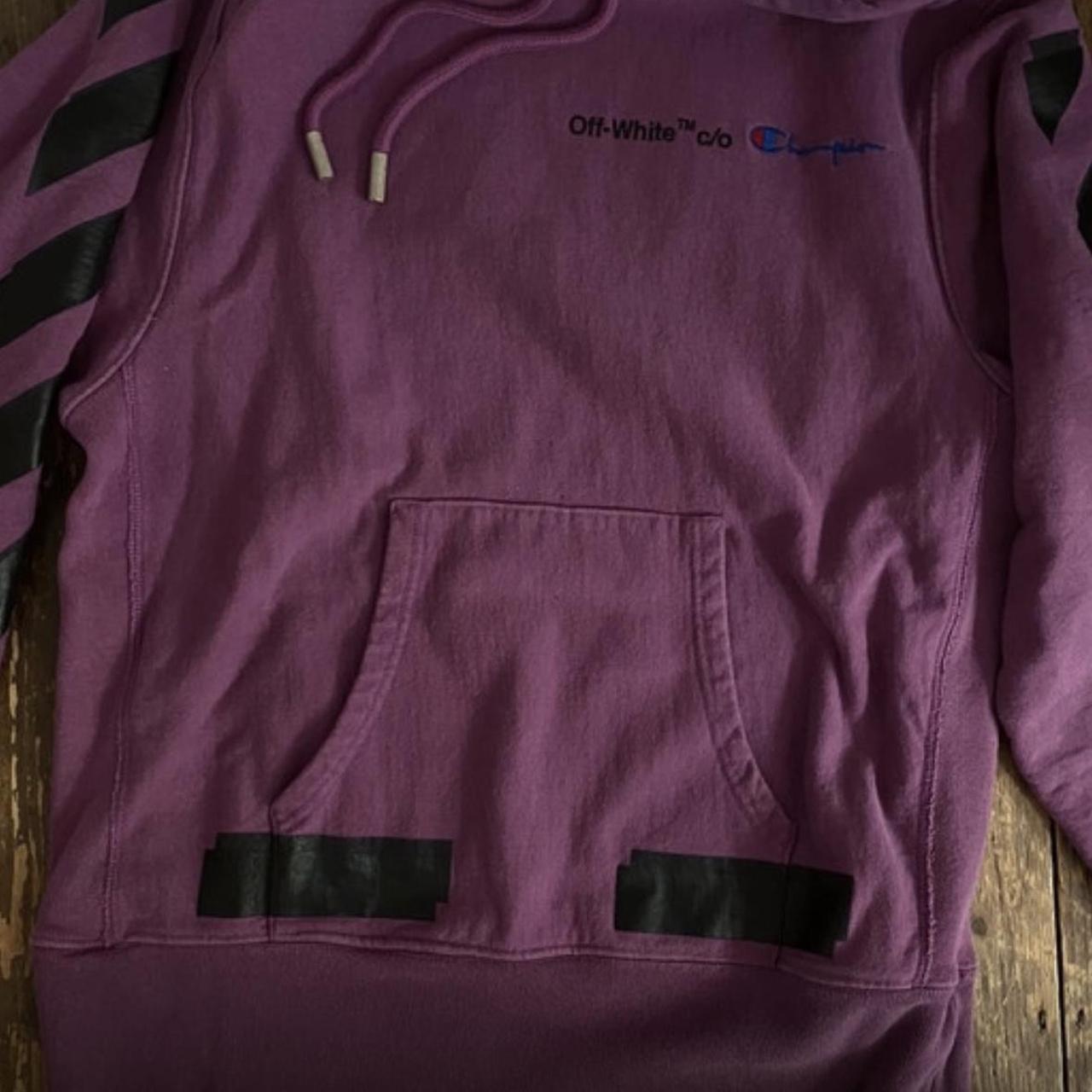 Off white sale champion hoodie purple