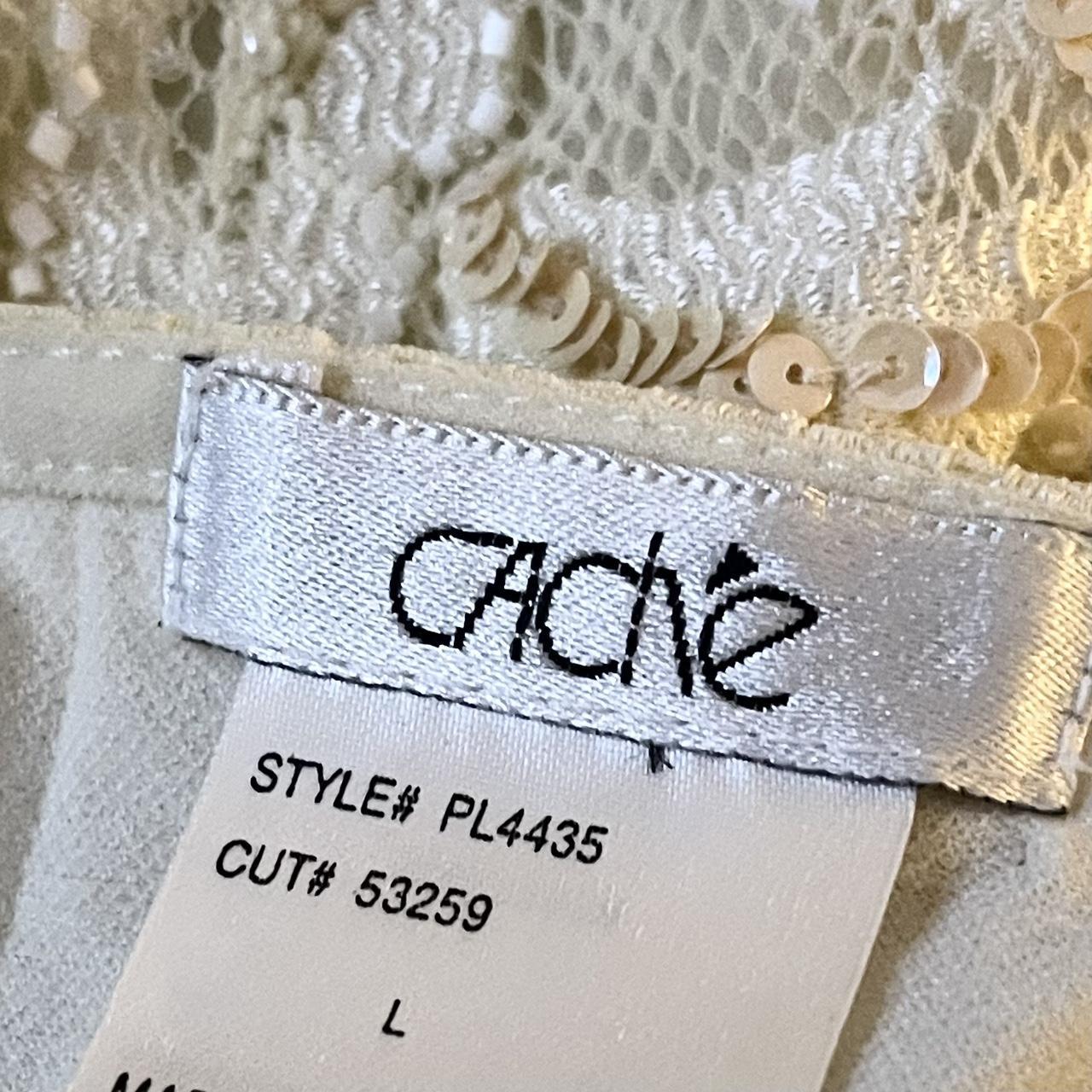 Cache Women's Blouse - Cream - L – Cache beaded f… - image 7