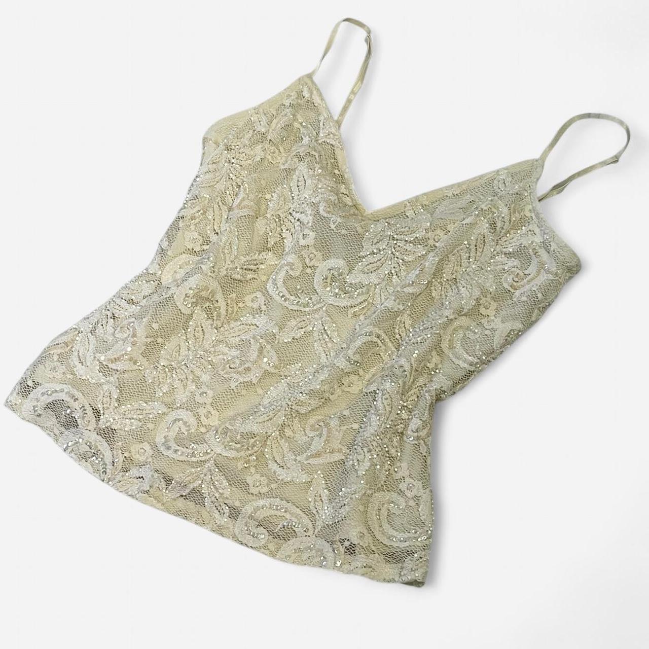 Cache Women's Blouse - Cream - L – Cache beaded f… - image 1