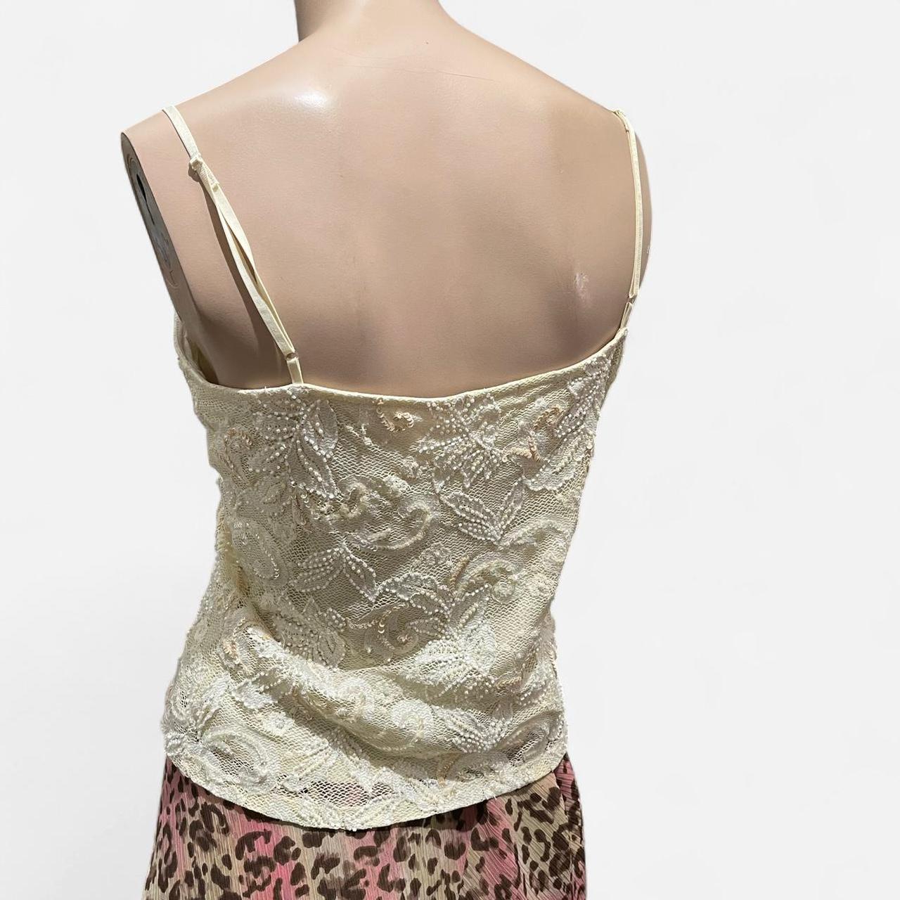 Cache Women's Blouse - Cream - L – Cache beaded f… - image 4