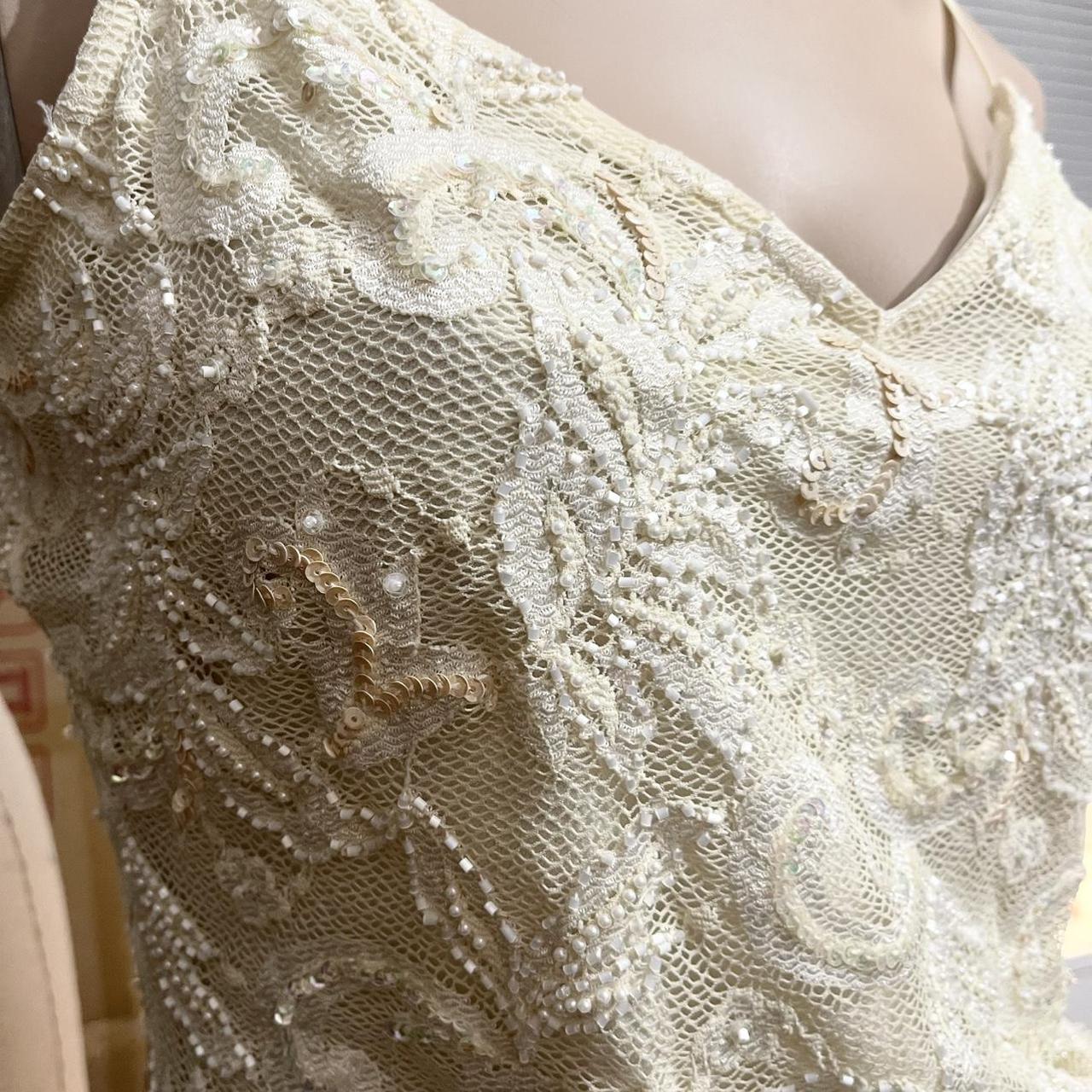 Cache Women's Blouse - Cream - L – Cache beaded f… - image 8