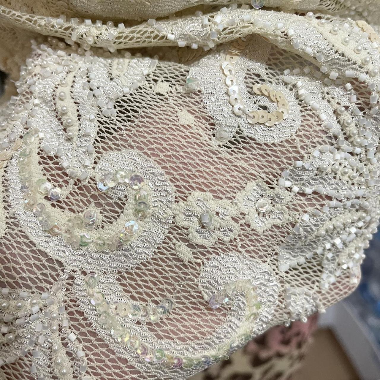 Cache Women's Blouse - Cream - L – Cache beaded f… - image 3