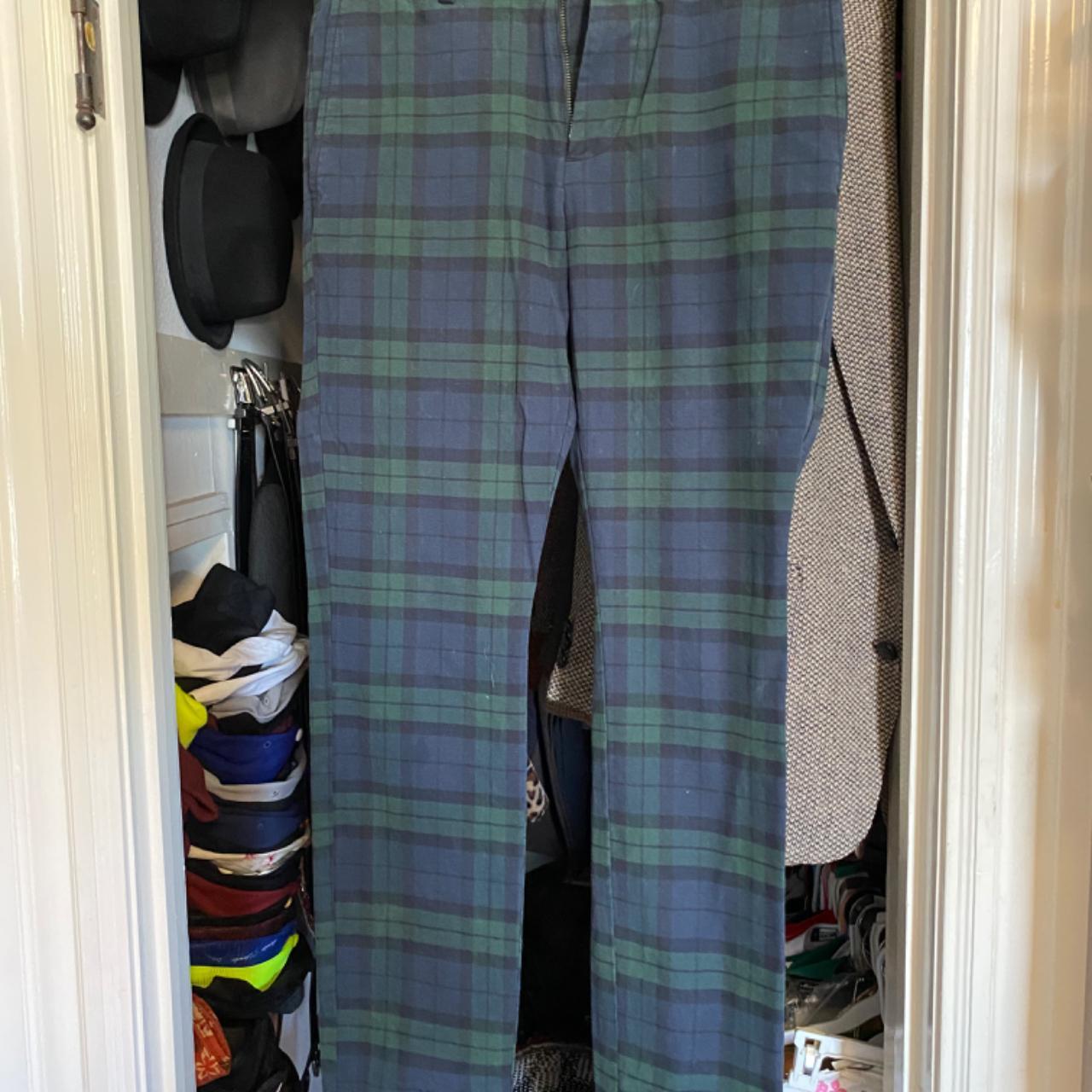 Old Navy green/blue plaid pants, #plaid