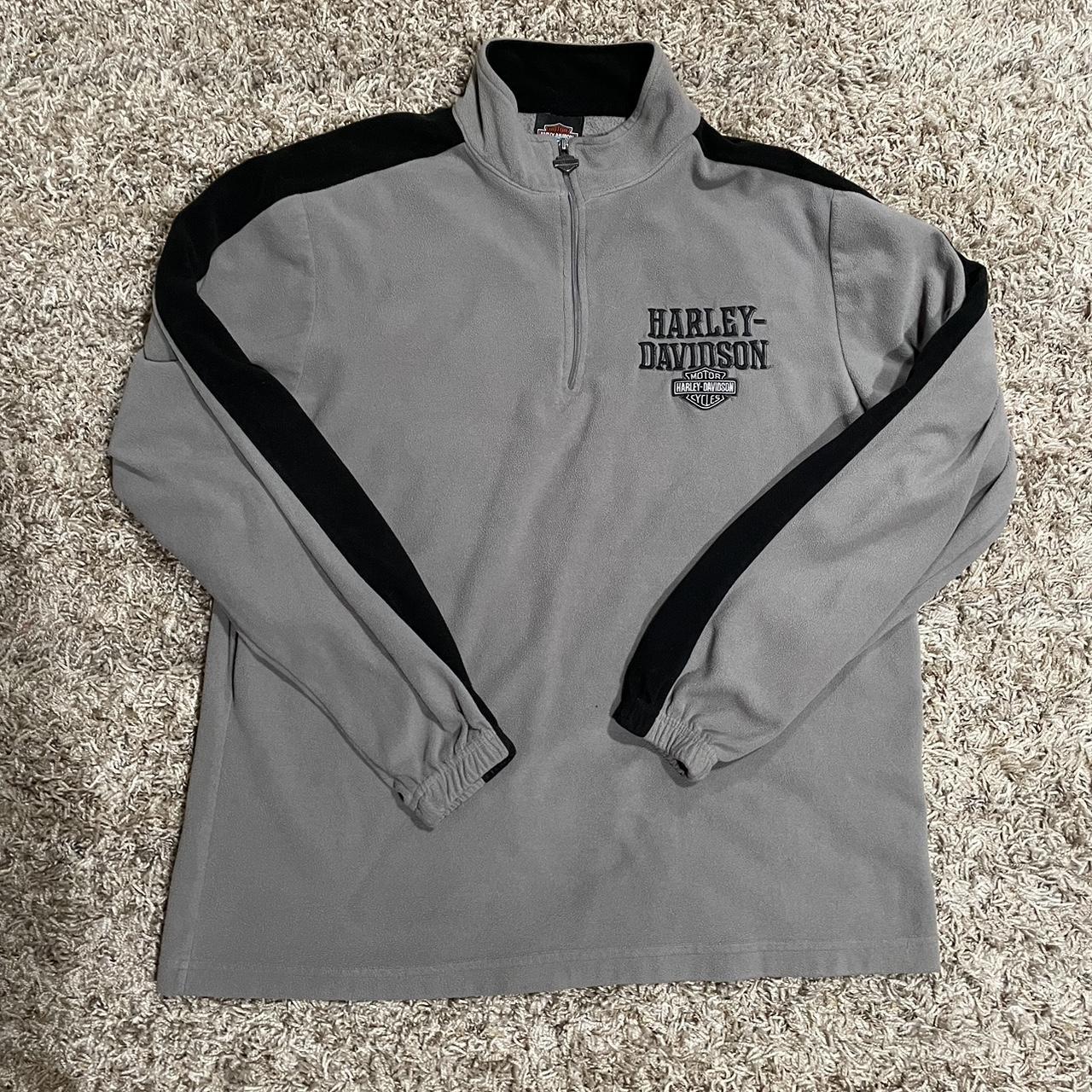 Harley Davidson Pullover Fleece Jacket #y2k... - Depop