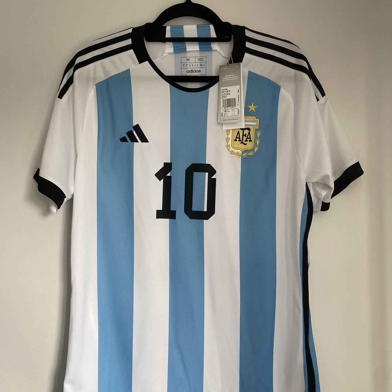 Argentina 2022 World cup Home shirt Messi #10 Size... - Depop