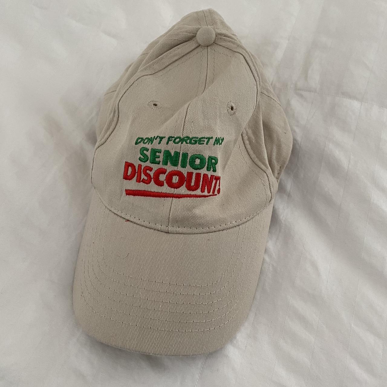 don’t my senior discount! hat funny... Depop