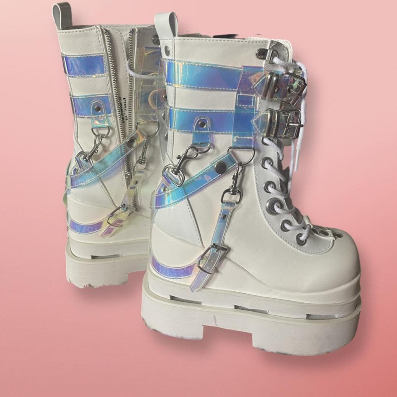 demonia white shoes