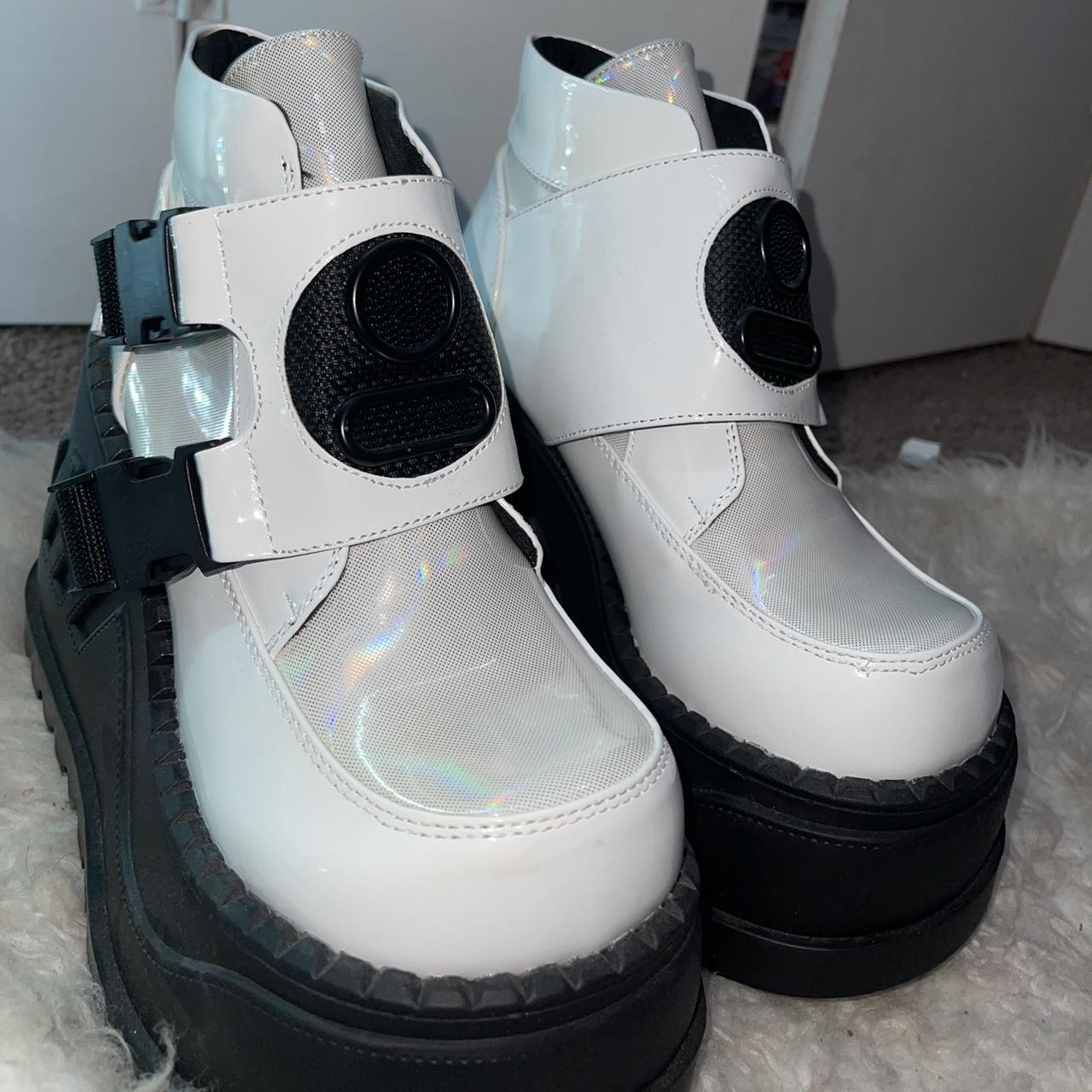 demonia white shoes