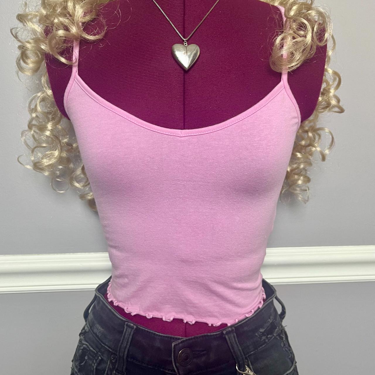 bubblegum pink cami crop top from H&M! tagged size... Depop