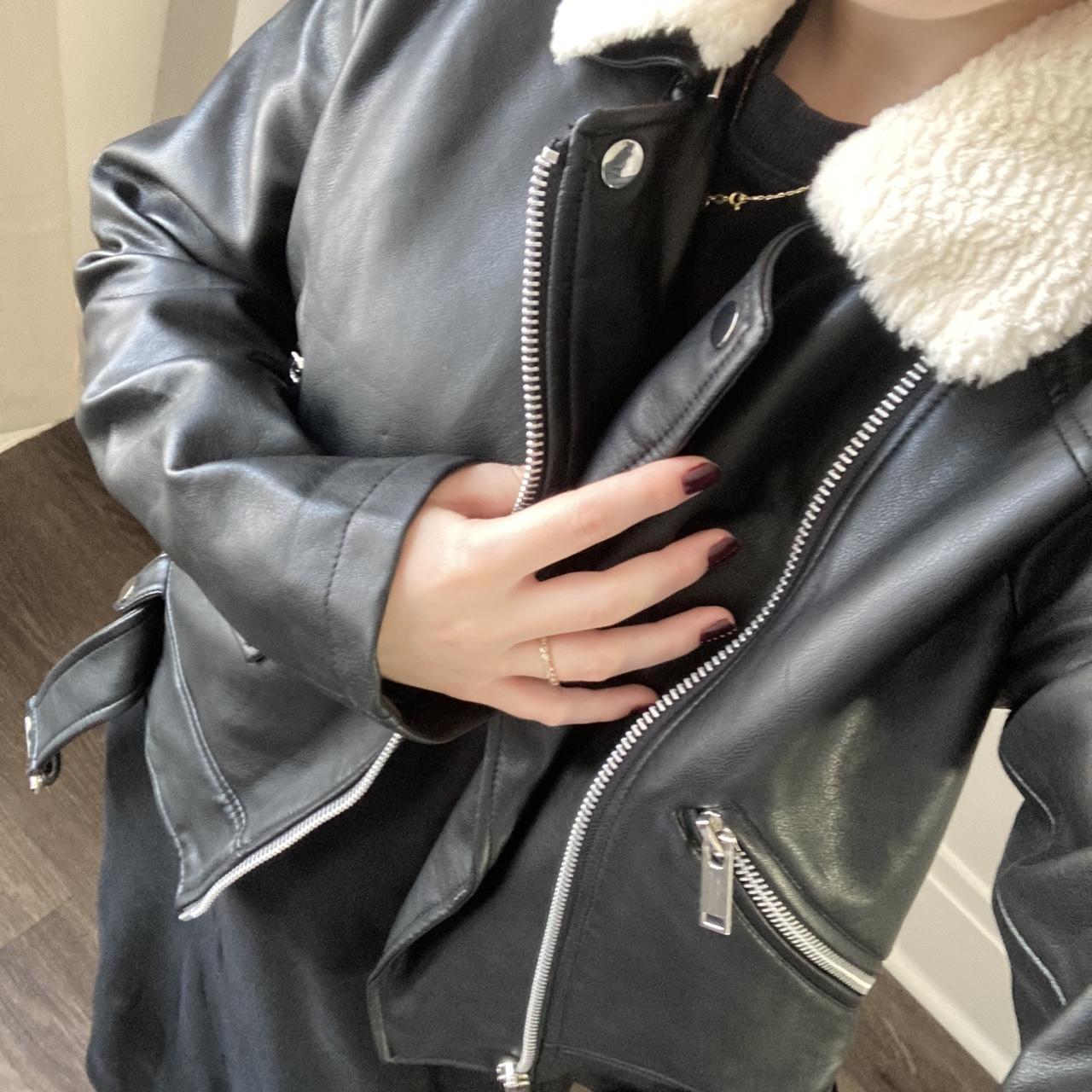 Mango Women's Black Jacket | Depop