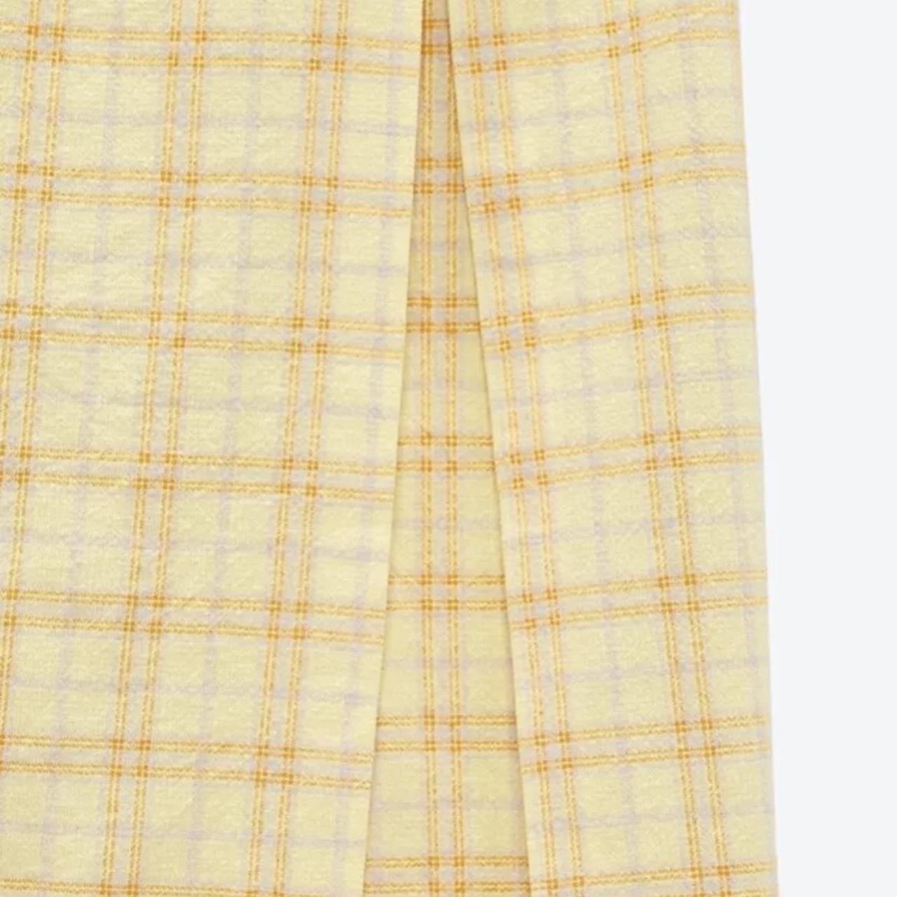 Zara yellow best sale plaid pants