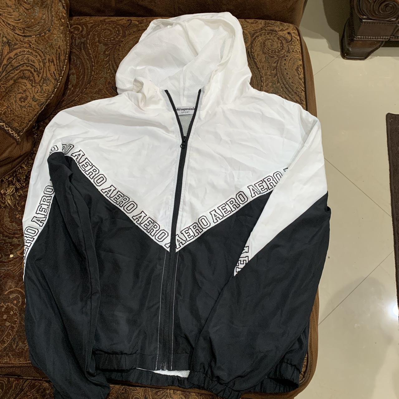 white back aeropostale jacket Depop