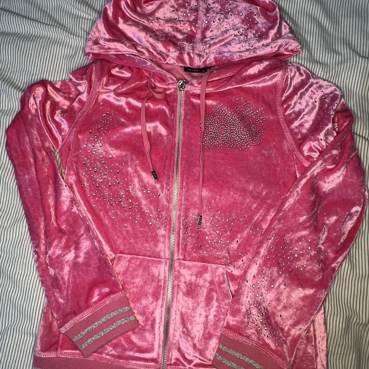 bcbg pink and silver bling sweater PRICE:... - Depop