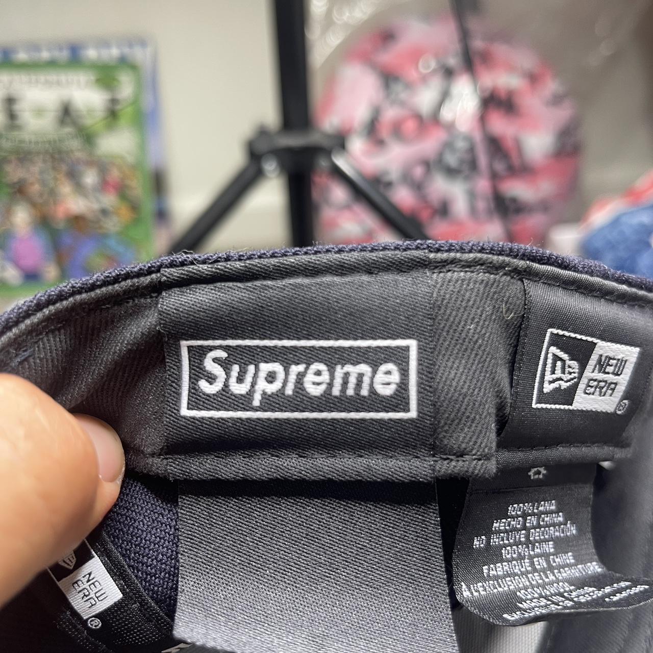 Supreme x new era S logo fitted hat SIZE 7 1/8 or | Depop