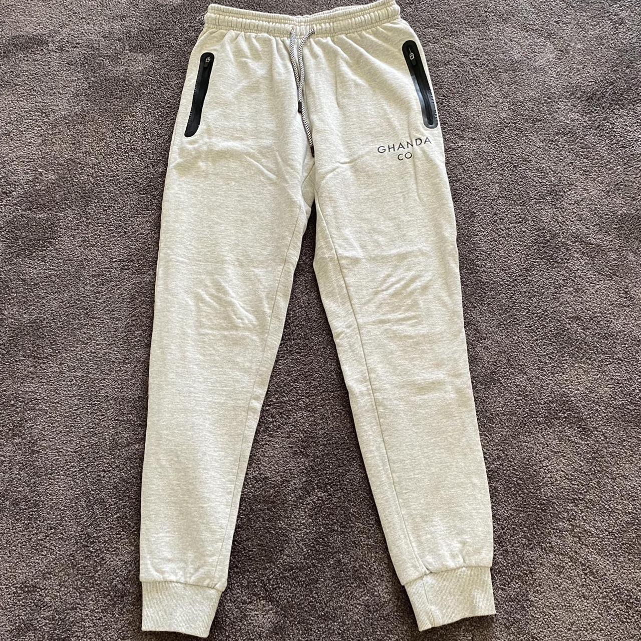 Brand new gray trackies Ghanda Worn once Size 8... Depop